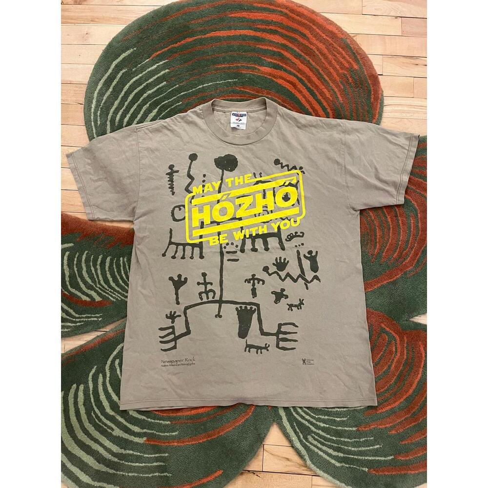 “May the Hózhó Be With You” 4Kinship Upcycled Tee – L